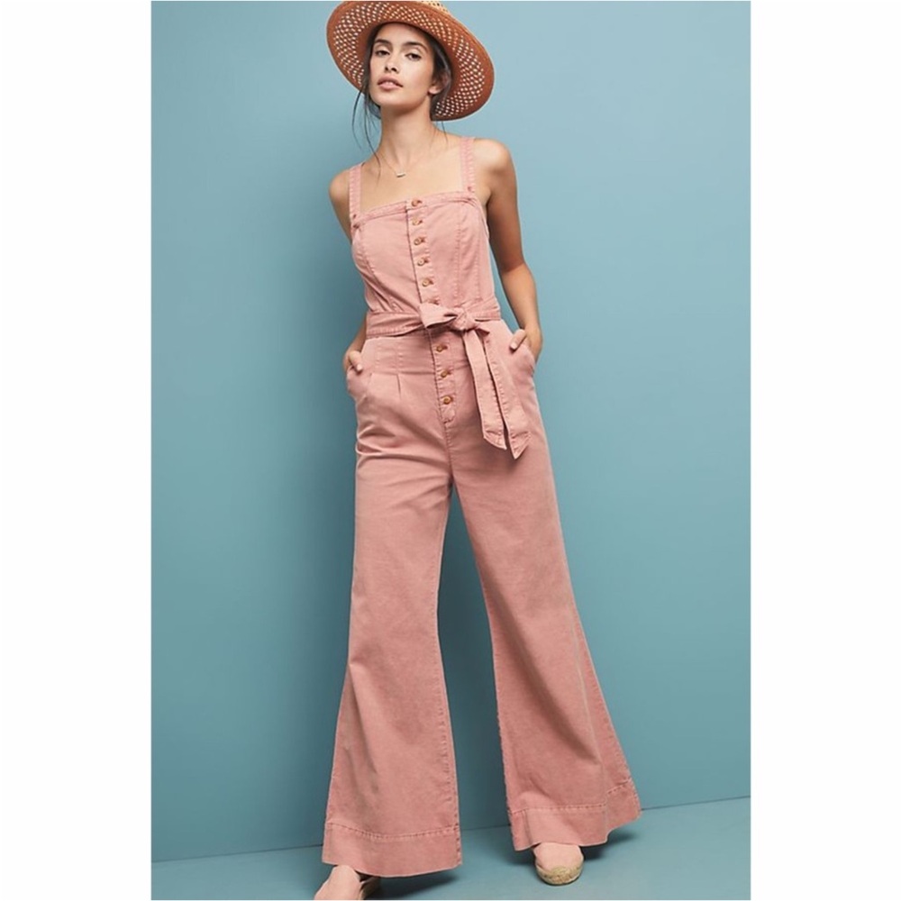 Pilcro and the Letterpress by Anthropologie Blush Jumpsuit